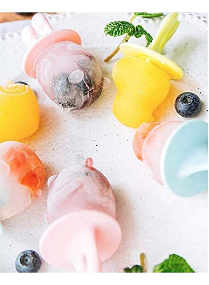 Popsicle Maker Kids Cartoon Ice Cream Maker 6 Piece Food Grade Silicone Mold with Sticks Easy Release and Clean  - Image 5