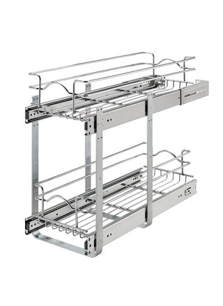 RevAShelf 2Tier Kitchen Cabinet Pullout Shelf and Drawer Organizer Slide Out Pantry Storage Basket in Multiple Sizes 9 x 22 In 5WB20922CR1 - pzsku/ZB9D51A11C41FE96A9D8AZ/45/1749489873/7b76a22e-9eb6-4b85-a9e6-48d90be79af7