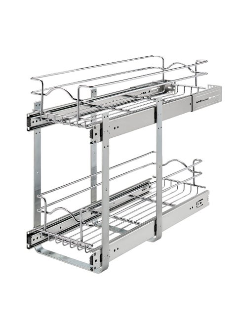 RevAShelf 2Tier Kitchen Cabinet Pullout Shelf and Drawer Organizer Slide Out Pantry Storage Basket in Multiple Sizes 9 x 22 In 5WB20922CR1