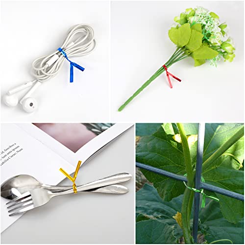 Oligei 3200 Pcs Metallic Twist Ties - 4" Plastic Ties for Bags & Bread - Reusable, 8 Colors - Image 5