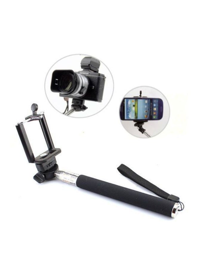 NIBEMINENT Monopod Selfie Stick With Bluetooth Remote Control Black - Image 1