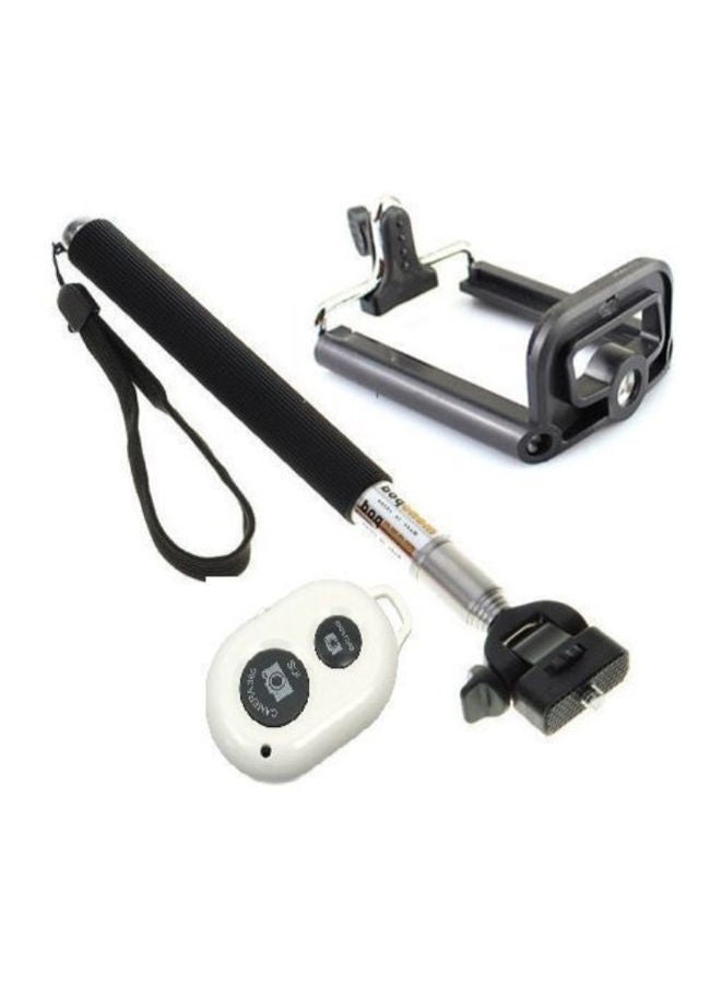 NIBEMINENT Monopod Selfie Stick With Bluetooth Remote Control Black - Image 3