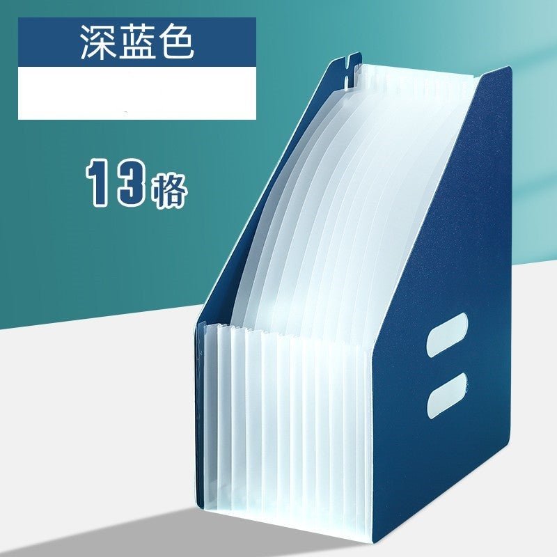 A4 Organ Bag Portable Vertical Test Paper Storage Bag Data Sorting Vertical Folder Student A4 Multi-Layer File Box - Image 1