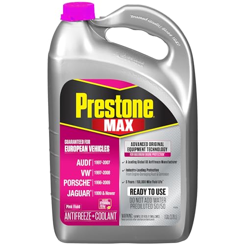 Prestone بريستون AF6410 MAX سائل تبريد مضاد للتجمد الأصلي: يورو وردي، 50/50 جاهز للاستخدام، 1 جالون، عبوة من 6 - Image 1