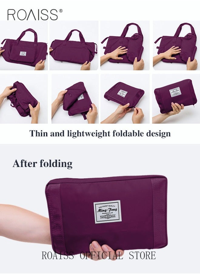 roaiss Women Foldable Travel Bag Short Trip Handbag with Large Capacity Perfect for Travel Maternity and Business Ideal for Storing and Organizing Luggage and Gym Essentials  - Image 2