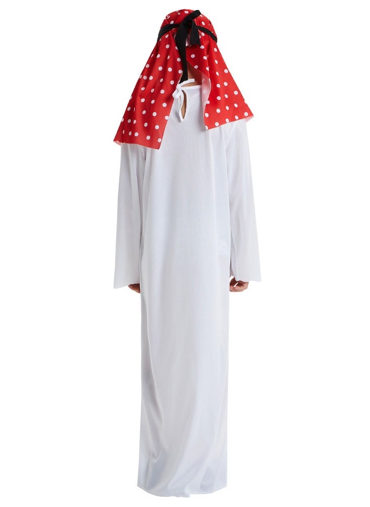 Al Aoyama Arabian Prince Costume for Boys - Middle Eastern Sheikh Outfit, White Red Arab Cosplay Costume for Carnival, Theatre & Stage Performance, Kids Boys Age 3-12  - Image 3