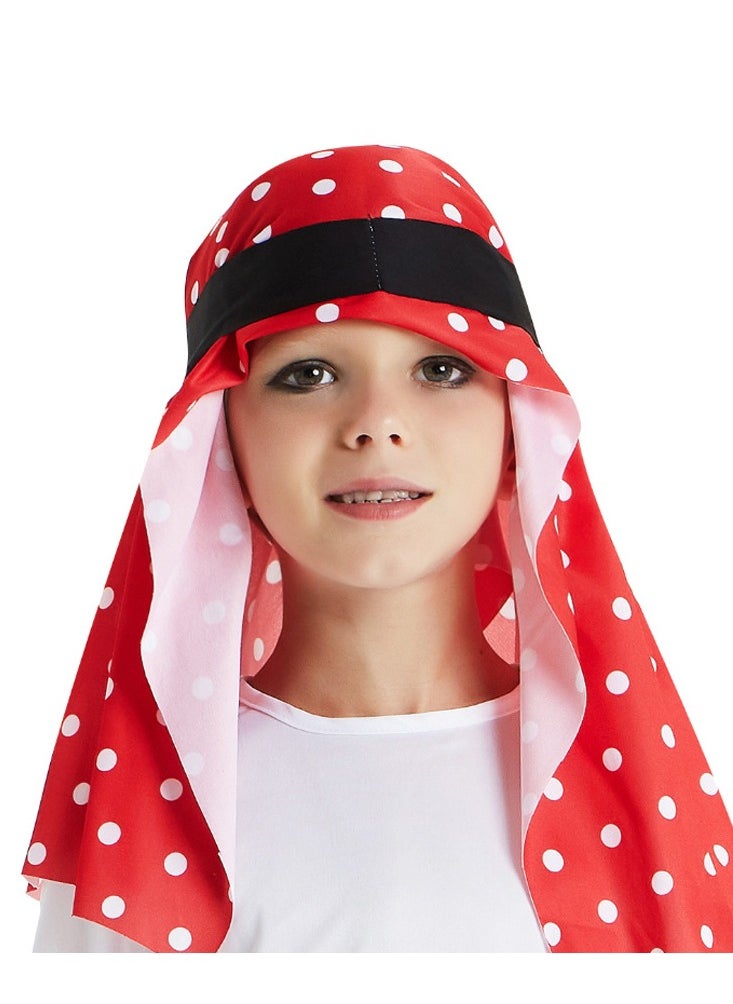 Al Aoyama Arabian Prince Costume for Boys - Middle Eastern Sheikh Outfit, White Red Arab Cosplay Costume for Carnival, Theatre & Stage Performance, Kids Boys Age 3-12  - Image 4