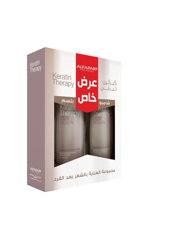ALFAPARF MILANO Keratin Therapy Shampoo and Conditioner Set 250ml  - Image 3