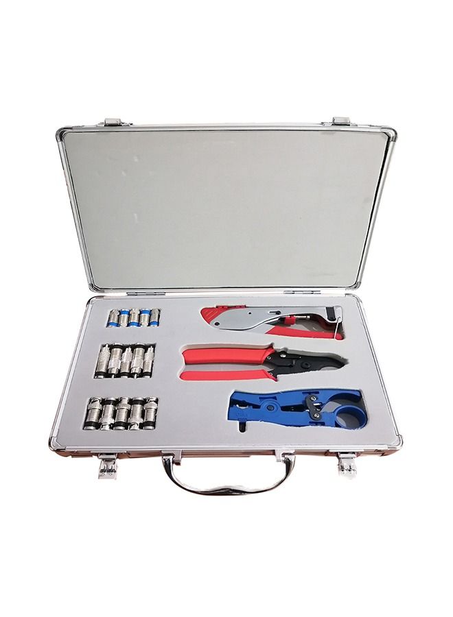A kit consisting of 33 integrated pieces for easy connection of networks, internet cables and telephones / STX200  - Image 1