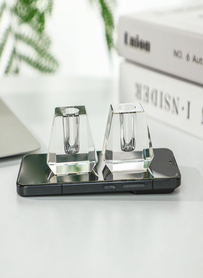 QFkris 2-Pack Crystal Single Pen Holder for Desk, Fancy Fountain Pen Stand, Glass Feather Pencil Holder for Office Desktop Decoration, Gift for Man Woman Students Teachers Father Boyfriend - Image 5