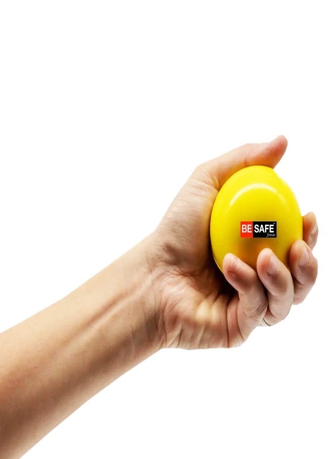 BESAFE Forever Physiotherapy Hand Exercise Soft Stress Ball for Stress Relief, Finger Wrist Hand Strengthener Arthritis Grip Squishy Toys Balls, Squeeze Ball, Yellow, Pack of 1, SBY103 - Image 1