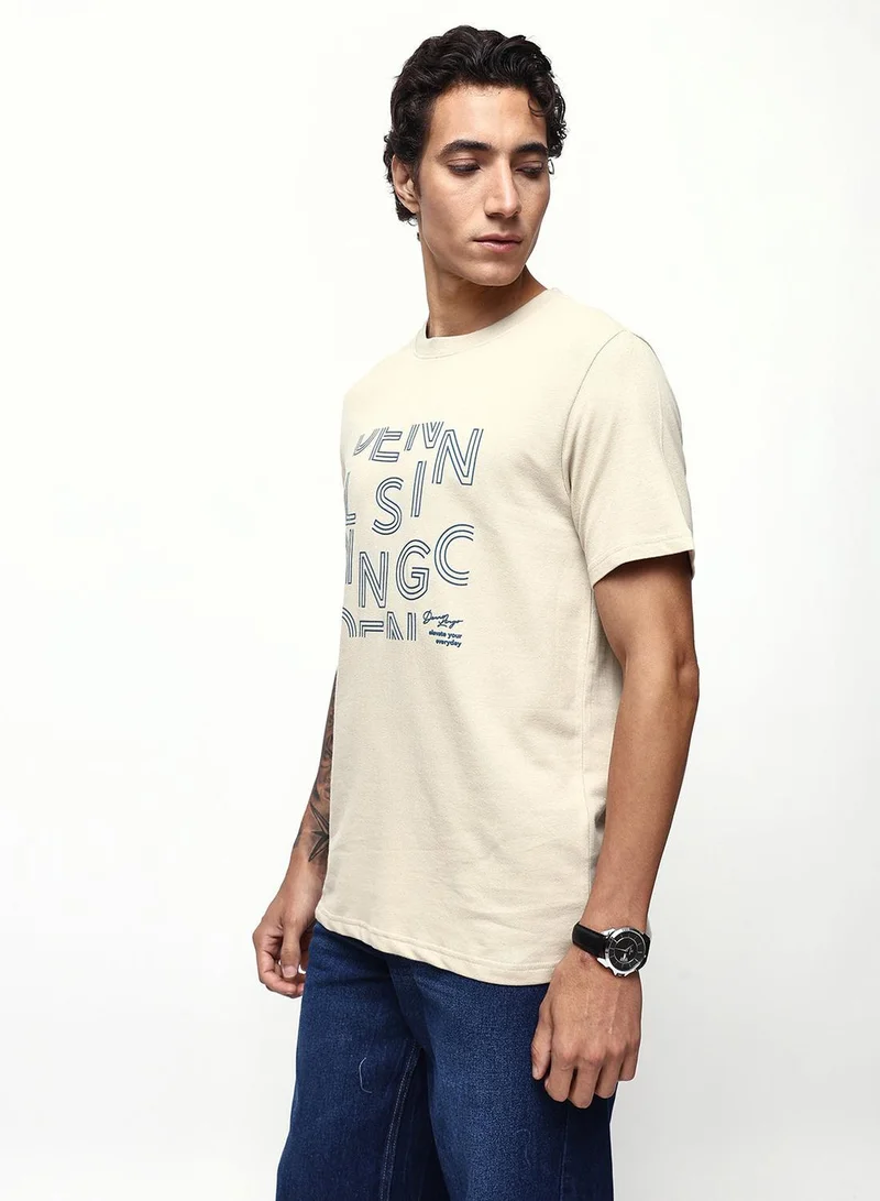 Dennis Lingo Men's Putty 100% Cotton Relaxed T-Shirt