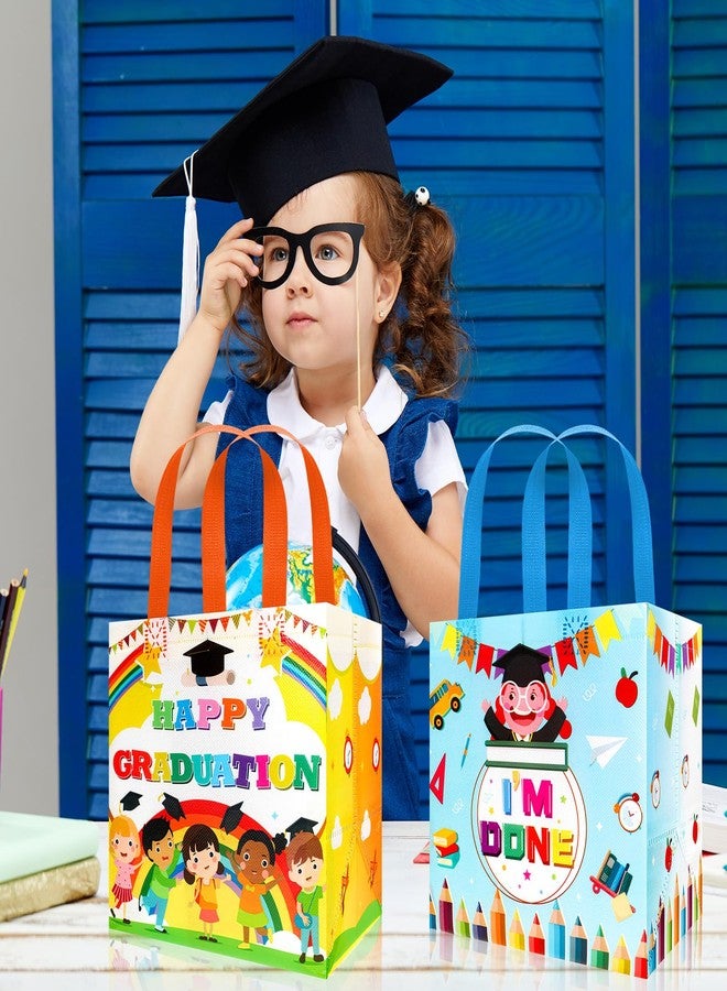 HOWAF 12pcs Preschool Graduation Gift Bags, Kindergarten Grad Party Non Woven Bag for Class of 2025 Graduate Activities Decoration Supplies, Kids Congrats Grad Candy Bag Treat Bags Grat Party Goodie Box - Image 4