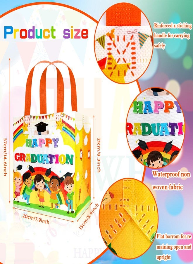 HOWAF 12pcs Preschool Graduation Gift Bags, Kindergarten Grad Party Non Woven Bag for Class of 2025 Graduate Activities Decoration Supplies, Kids Congrats Grad Candy Bag Treat Bags Grat Party Goodie Box - Image 2