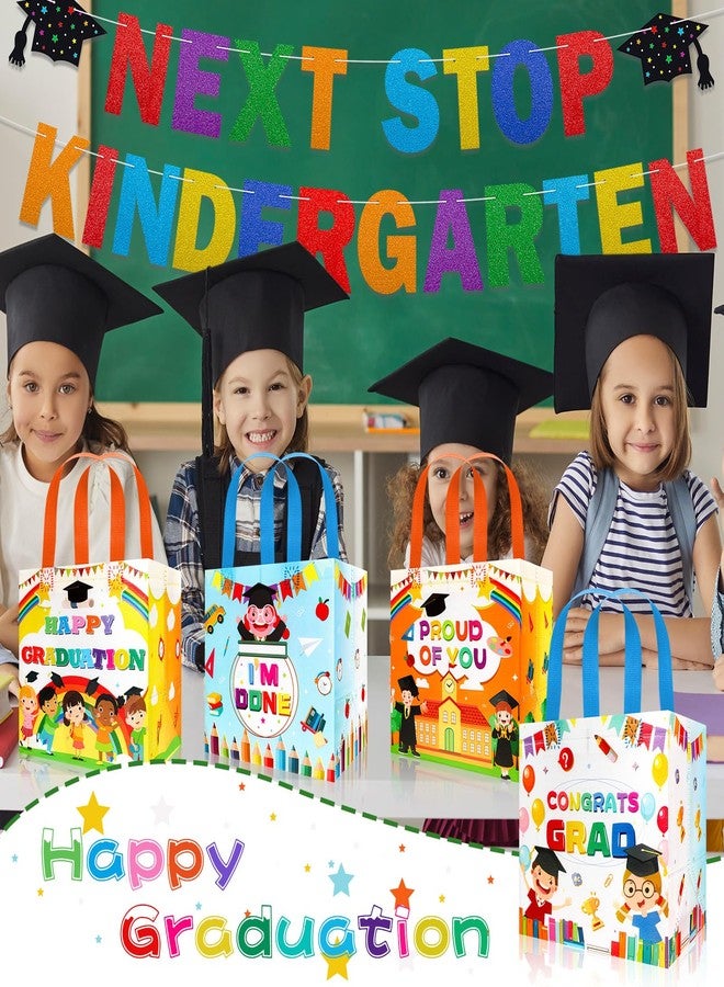 HOWAF 12pcs Preschool Graduation Gift Bags, Kindergarten Grad Party Non Woven Bag for Class of 2025 Graduate Activities Decoration Supplies, Kids Congrats Grad Candy Bag Treat Bags Grat Party Goodie Box - Image 3