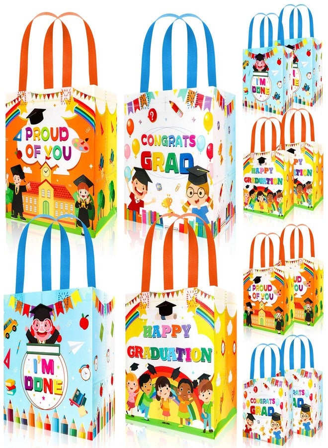 HOWAF 12pcs Preschool Graduation Gift Bags, Kindergarten Grad Party Non Woven Bag for Class of 2025 Graduate Activities Decoration Supplies, Kids Congrats Grad Candy Bag Treat Bags Grat Party Goodie Box - Image 1