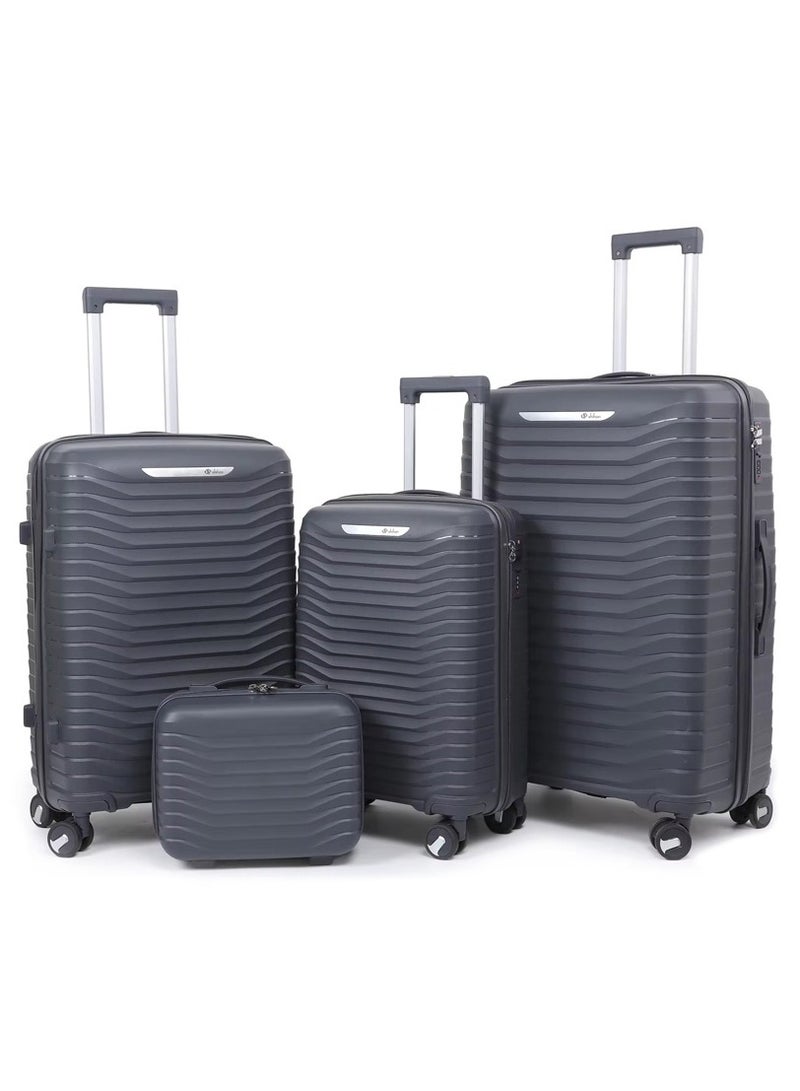 PP Unbreakable Luggage Set of 4pcs Gray Color