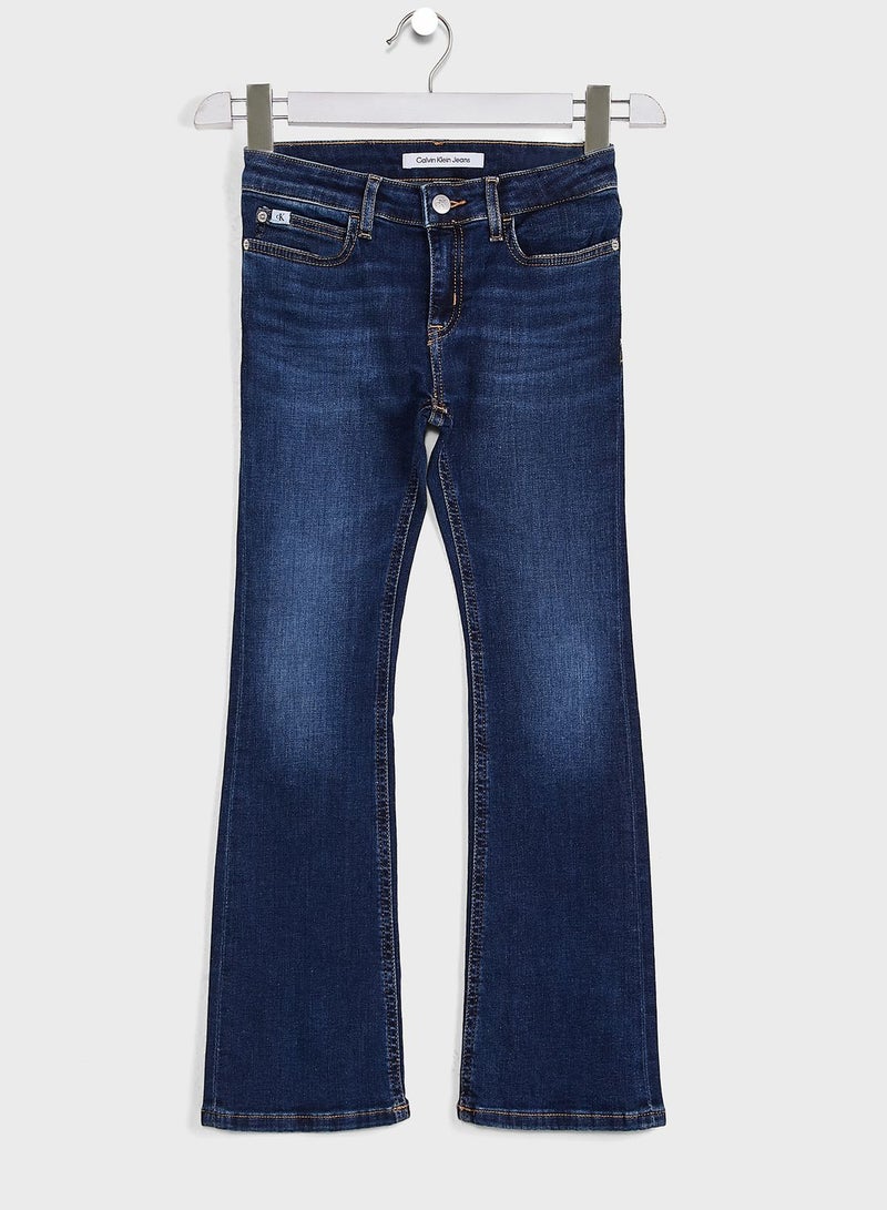 Kids Dark Wash Slim Fit Jeans