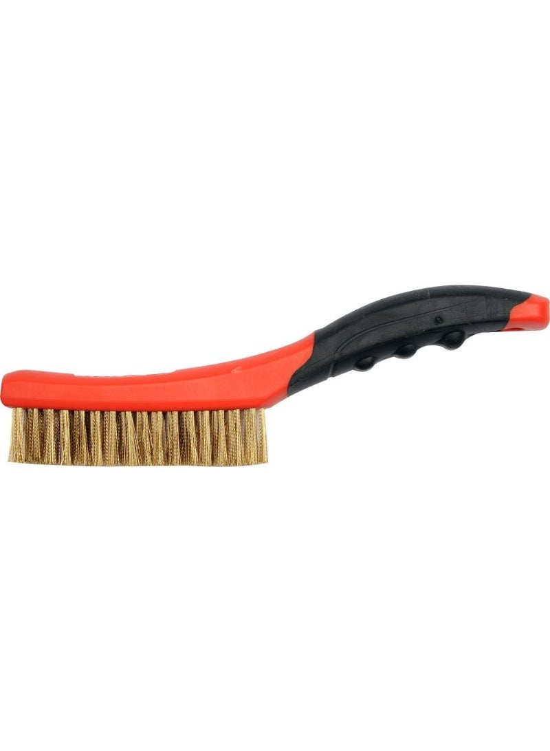 YATO Wire Brush Brass With Plastic Handle 4X16 Rows 260mm YT-6344