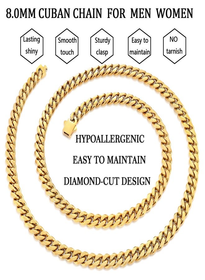 Fiusem 3.5mm Cuban Link Chains for Men, Silver Tone/Black/14K Gold Plated Stainless Steel Necklace Chain, Mens Necklace 16, 18, 20, 22, 24, 26, 28 Inch, 26 inches, Stainless Steel, No Gemstone - Image 5