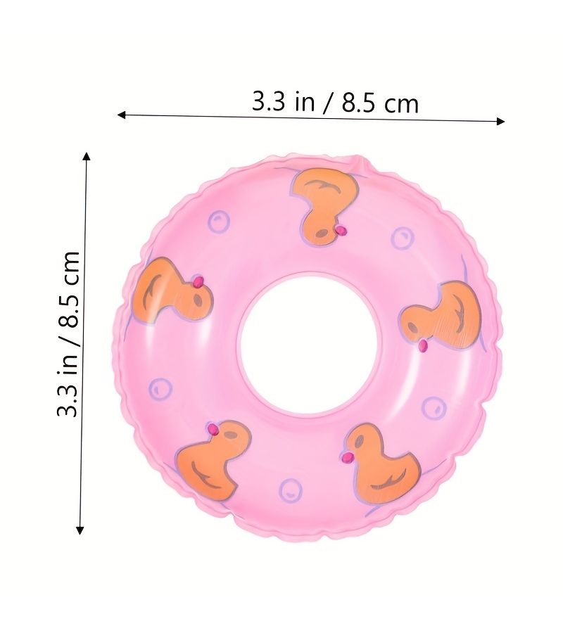 4 Pieces Mini Swimming Rings Dollhouse Accessories Photography Props Random Color - Image 2