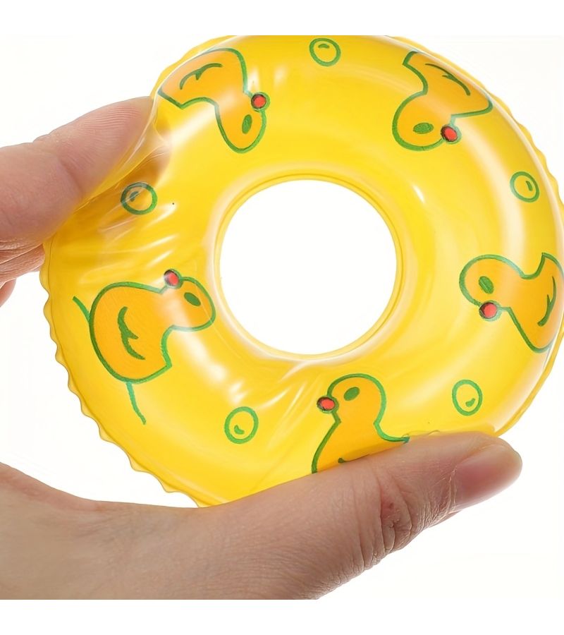 4 Pieces Mini Swimming Rings Dollhouse Accessories Photography Props Random Color - Image 4