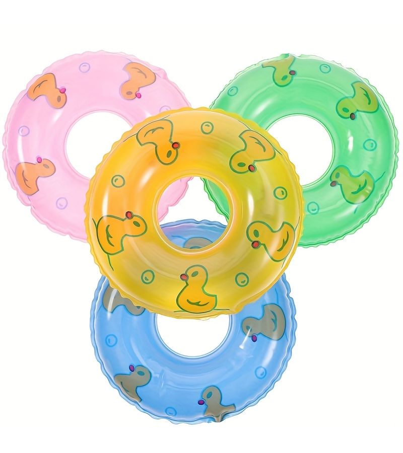 4 Pieces Mini Swimming Rings Dollhouse Accessories Photography Props Random Color - Image 1