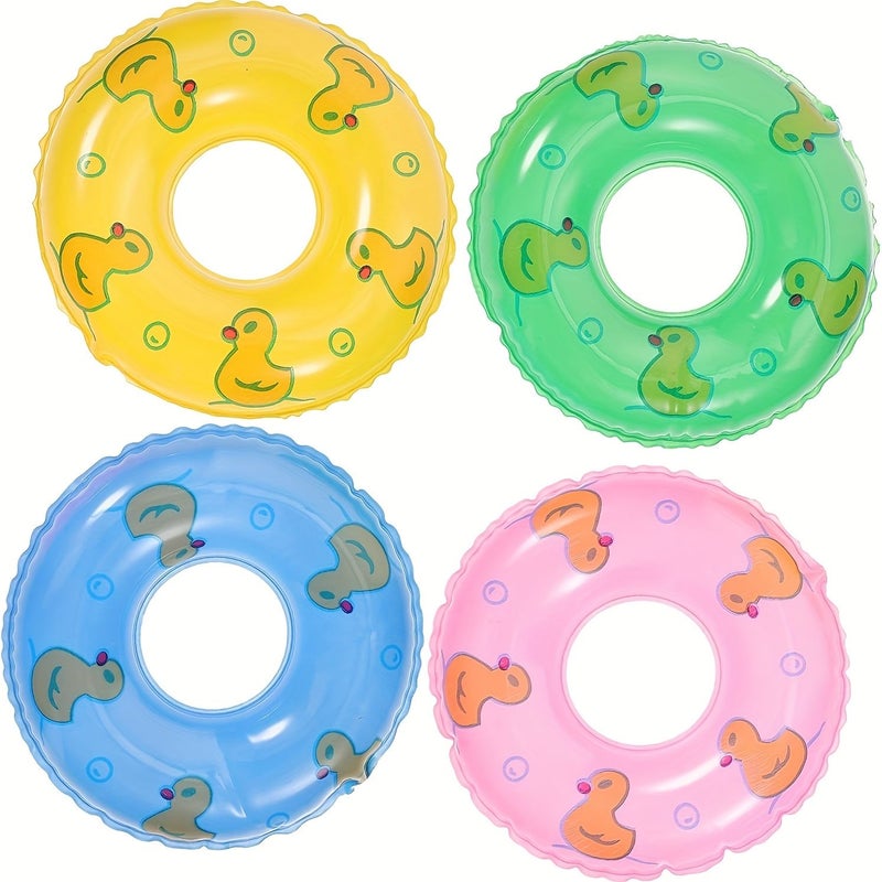 4 Pieces Mini Swimming Rings Dollhouse Accessories Photography Props Random Color - Image 3