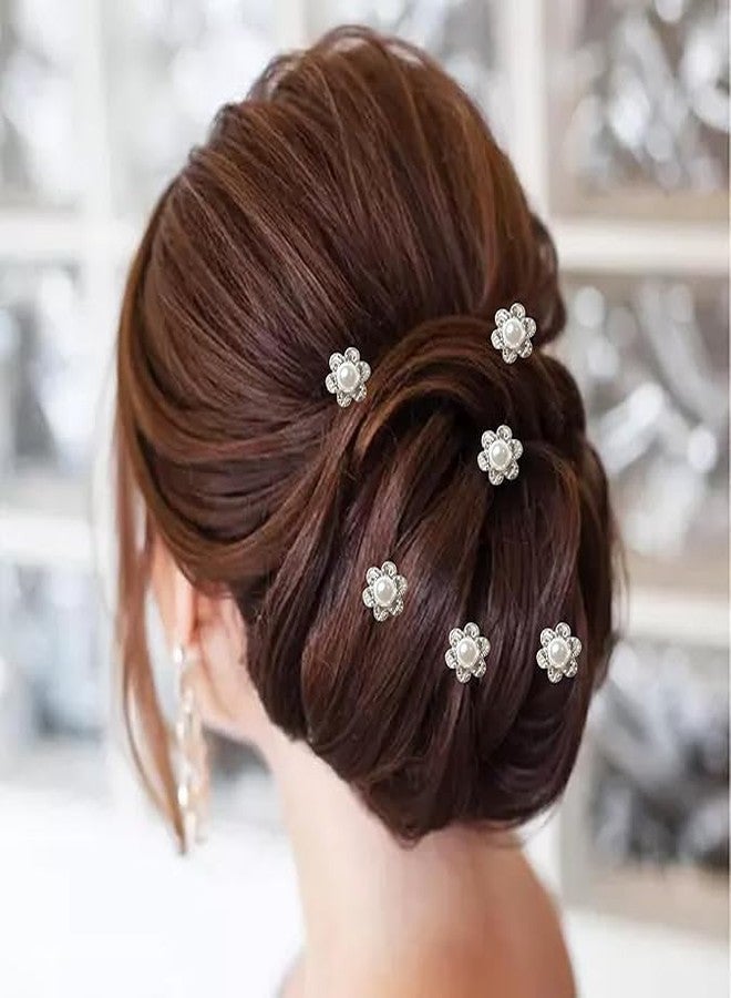 Shidara Pearl Rhinestone Spiral Hair Pins Crystal Spiral Twist Hair Pins Silver Swirl Twists Coils Hair Clips Set Bobby Pins Hair Accessories | Multi | 12 Pieces - Image 5