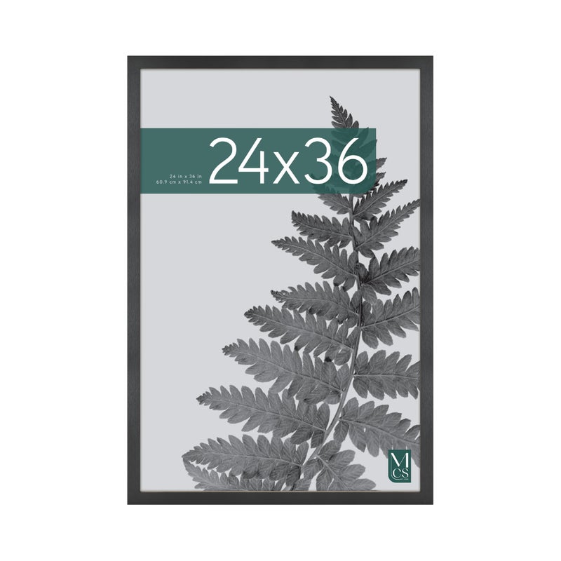 MCS Studio Gallery 24x36 Poster Frame Black Woodgrain Vertical  Horizontal Wall Hanging Large Picture Frame for Photos Posters  Art Prints 1Pack