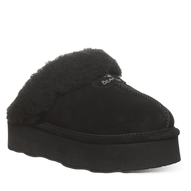 BEARPAW Women's Retro Loki Black/Black Size 8 | Soft Lightweight Indoor & Outdoor Slippers | Comfortable Footwear for Women - Image 2