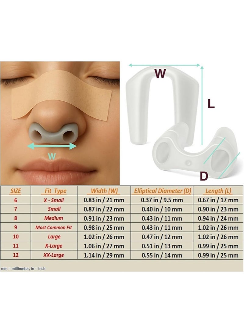 Apustim Two Nasal Fixators with Medical Tape Post-Rhinoplasty Recovery Nasal Fixators Post Surgery Nasal Shaping and Recovery Aid 100% Premium Silicone for Comfortable Wear （Size 6 + Size 7） - Image 2