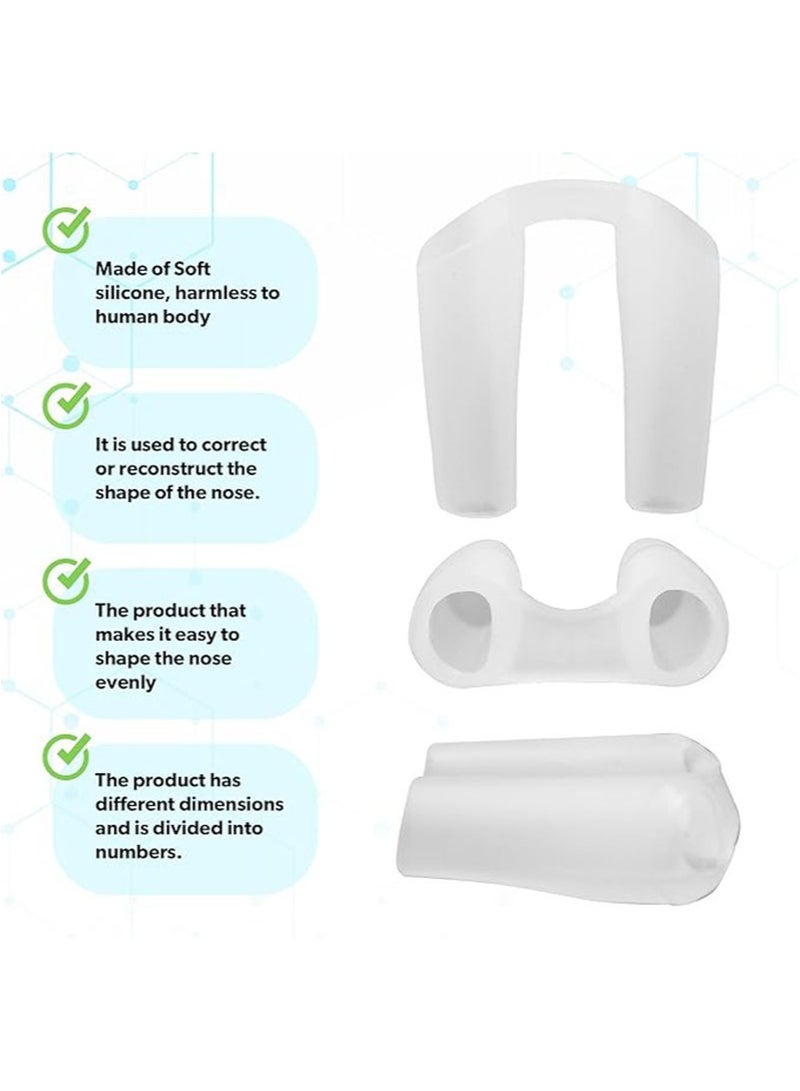 Apustim Two Nasal Fixators with Medical Tape Post-Rhinoplasty Recovery Nasal Fixators Post Surgery Nasal Shaping and Recovery Aid 100% Premium Silicone for Comfortable Wear （Size 6 + Size 7） - Image 3