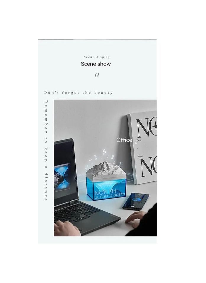 Generic - Bluetooth Speaker Night Light with Glacier Aromatherapy Atmosphere - Image 1