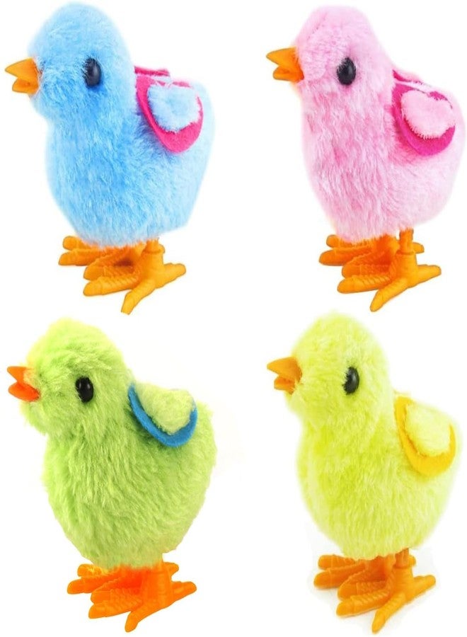 FEXXA Bunny and Jumping Chick Wind Up Toys Novelty Chicken Hopping Windup Toy for Kids Toddlers Adult Easter Egg Hunt Basket Stocking Stuffers Party Gifts [Multicolor] (4 PIC-Jumping Chick-Pattern Colour) - Image 1