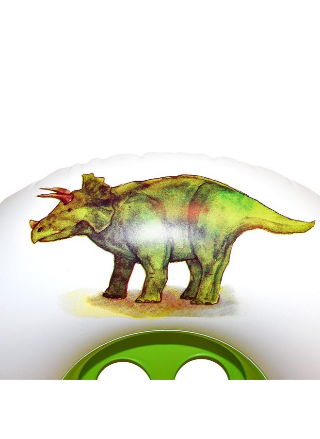 Coconut Float - Rae Dunn X Toddler Float With Canopy - New Velcro Connectors! - Child Sized Inflatable Raft & Durable Water Toy - Stable Ride-On For Summer Parties & Swim Events (Rawrsome) - Image 1