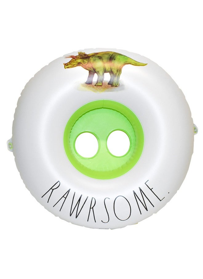 Coconut Float - Rae Dunn X Toddler Float With Canopy - New Velcro Connectors! - Child Sized Inflatable Raft & Durable Water Toy - Stable Ride-On For Summer Parties & Swim Events (Rawrsome) - Image 1