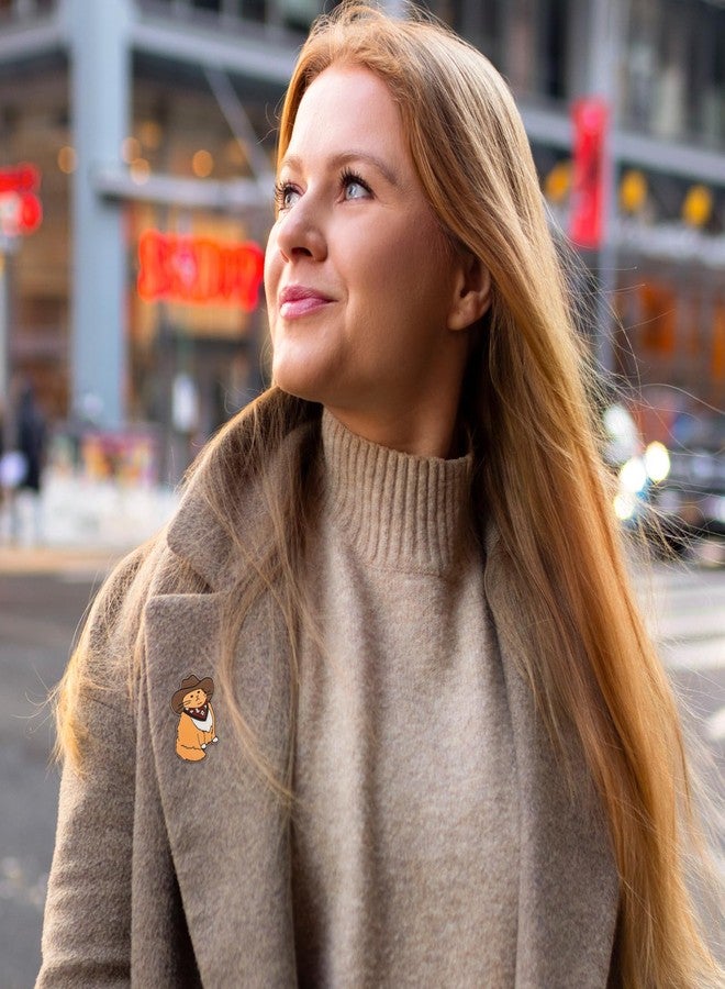 ولهيف دبوس مينا WLLHYF على شكل قطة راعي بقر، مصنوع من سبيكة معدنية، دبوس طية صدر السترة بتصميم حيوان كرتوني لطيف، مشبك قطة مرح لتزيين حقائب الظهر والملابس والسترات والحقائب والقبعات، هدية مثالية لعيد الميلاد وعيد الحب - Image 5