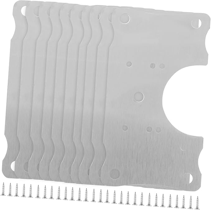 Stainless Steel Hinge Repair Kit 10pcs 9X5X0 5CM Cabinet Door Hinge Plates Replacement - Image 1