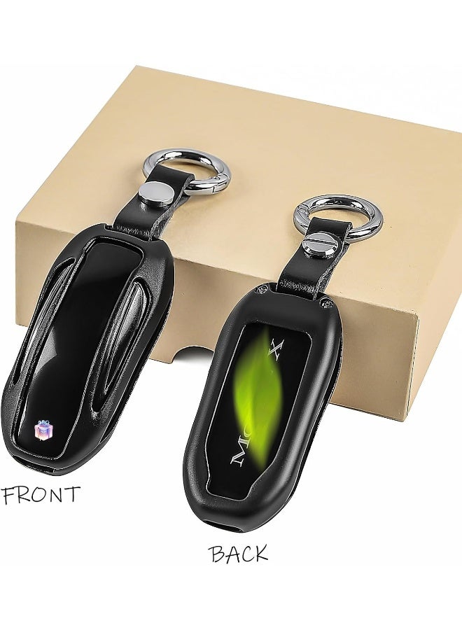 Tesla LMZX Model X Premium Aluminum Metal Key Fob Cover Key Chain for Model X Smart Remote Key Fob Key Protection Case Accessories - Image 4