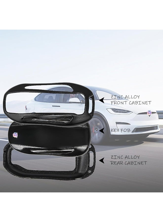 Tesla LMZX Model X Premium Aluminum Metal Key Fob Cover Key Chain for Model X Smart Remote Key Fob Key Protection Case Accessories - Image 3