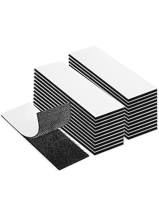 erorex 1 X 4 Inchi Hook And Loop Tape Double Command Adhesive Strip Heavy Duty Hook And Loop Tape For Mounting Hanging For Home Or Office Use Instead Of Holes And Screws Black 10 Pcs  - Image 1