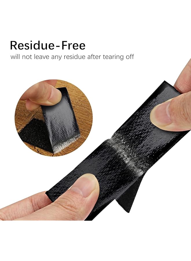 erorex 1 X 4 Inchi Hook And Loop Tape Double Command Adhesive Strip Heavy Duty Hook And Loop Tape For Mounting Hanging For Home Or Office Use Instead Of Holes And Screws Black 10 Pcs  - Image 4
