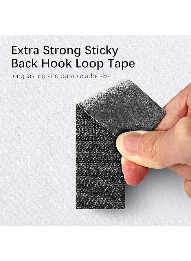 erorex 1 X 4 Inchi Hook And Loop Tape Double Command Adhesive Strip Heavy Duty Hook And Loop Tape For Mounting Hanging For Home Or Office Use Instead Of Holes And Screws Black 10 Pcs  - Image 3