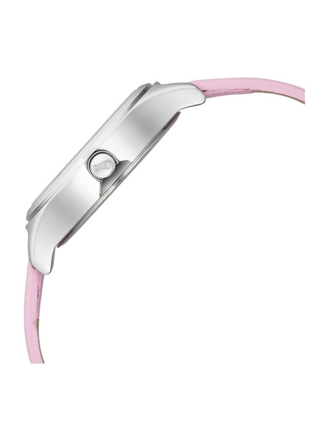 fastrack Stunners Women's Watch 6152SL08 – Silver Dial, Pink Leather Strap, Quartz Movement, 40mm Case - Image 4