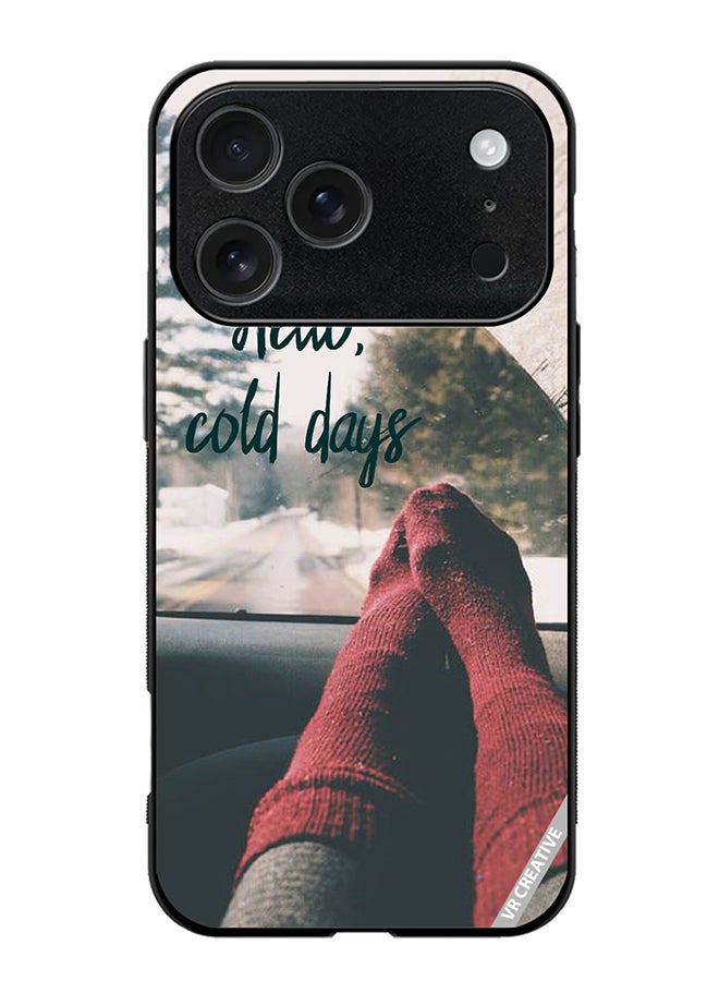 VR CREATIVE Protective Case Cover For Apple iPhone 17 Pro Max Hello Cold Days Design Multicolour