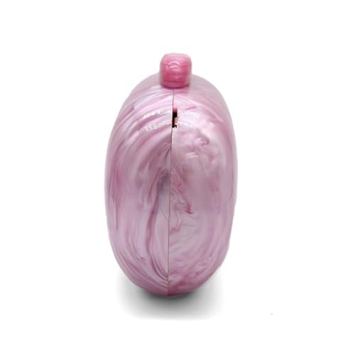 GSYPS Acrylic Evening Clutch Bag for Women Shell Shape Shoulder Crossbody Bag Glitter Marble Purse Handbag Pink - Image 4