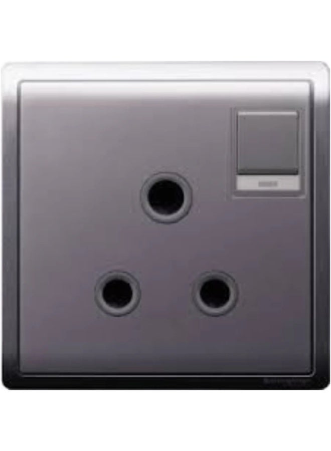 Schneider Electric Schneider Electric 10A 250V - 1gang 2 round pin switched socket - matt black - E8215US_MB_G1