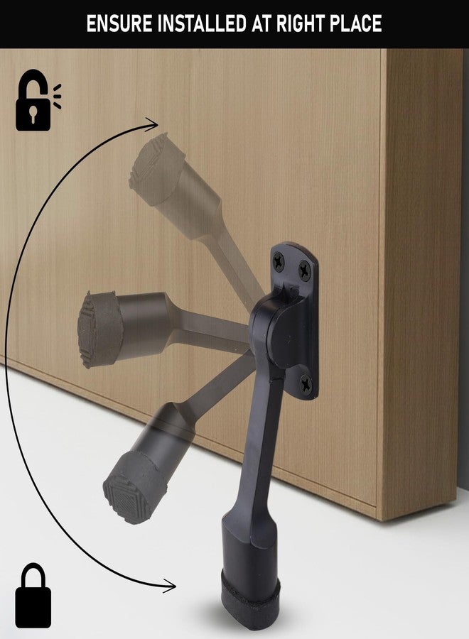 DHSVS Premium 5-Inch Door Stopper for Main Door with Bullet Black/Stopper with Rubber Grip for Home,Office and Hotel(Pack of 1) - Image 2