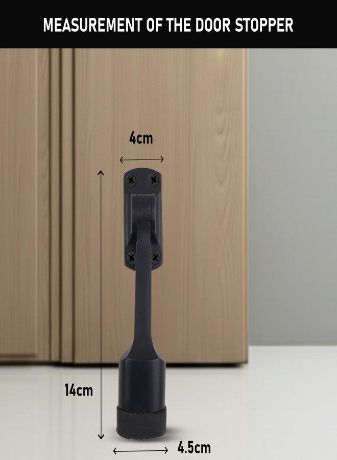 DHSVS Premium 5-Inch Door Stopper for Main Door with Bullet Black/Stopper with Rubber Grip for Home,Office and Hotel(Pack of 1) - Image 4